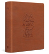ESV Journaling Study Bible TruTone, English Saddle, 1 Chronicles 28:9 Design